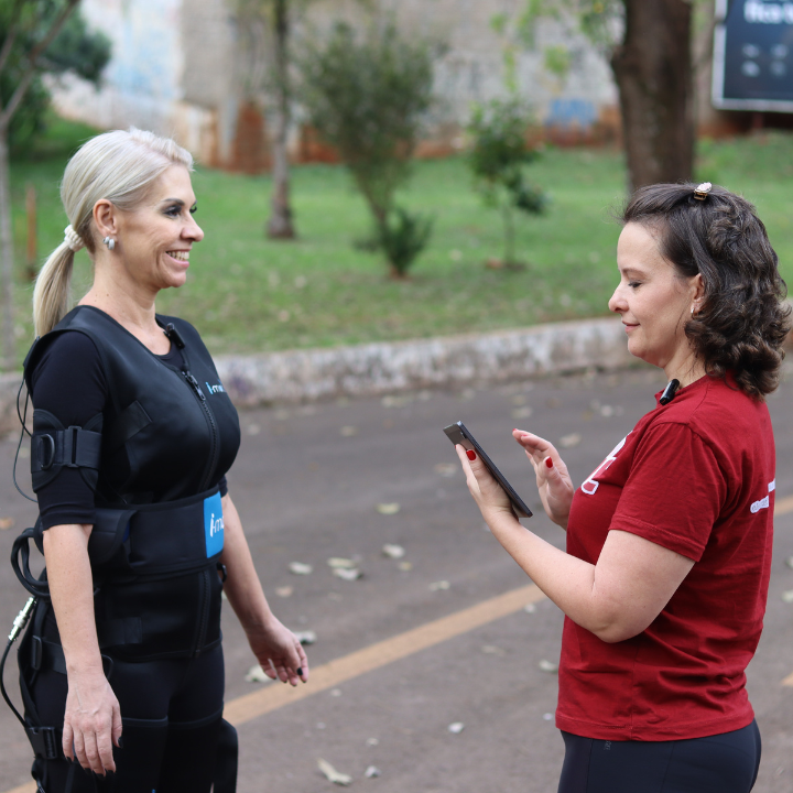 Equipamento de treino tecnológico detalhe